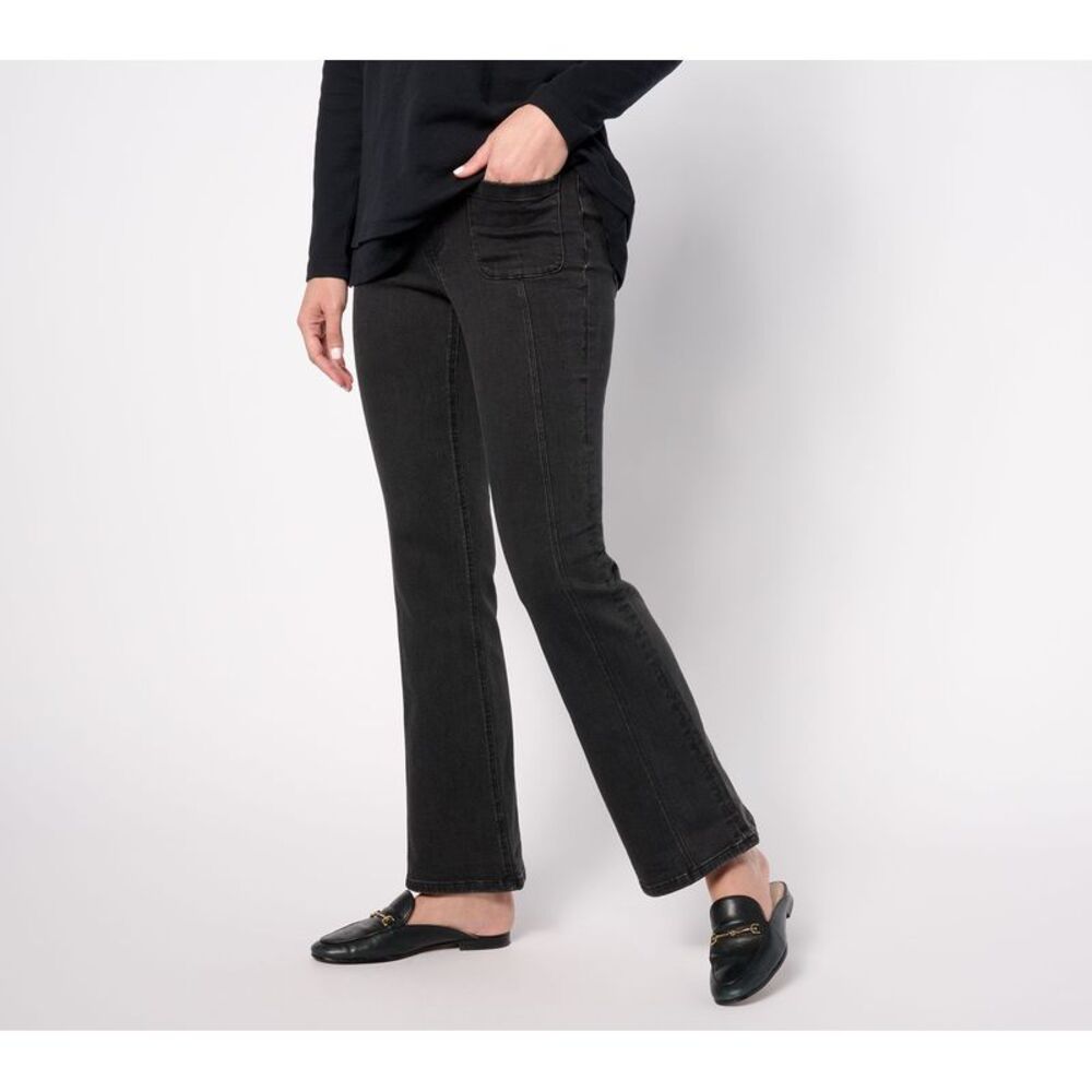 SUNNYLiFE Women's Pants Sz 10 Denim & Co. Canyon Retreat Easy Flare Black